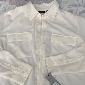 Apt. 9 Cream Button-Up Blouse